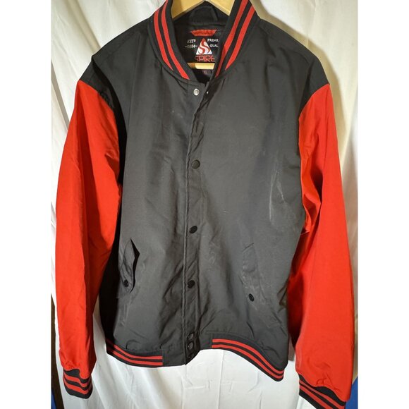 Spire Chaud Varsity Jacket Water Resistant Outerwear, Black Red, Size 2XL, NWT - Picture 1 of 7